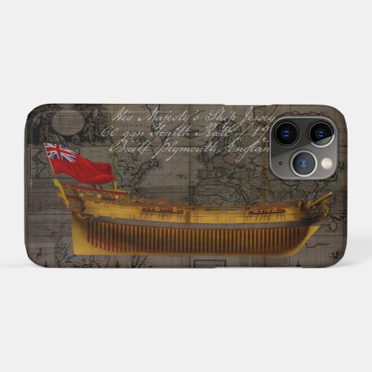 Coques Case-Mate iPhone Profil de la frégate Jersey (Dos (Horizontal))