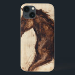 iPhone 13 Case Profil du cheval sauvage Brown<br><div class="desc">La beauté de ce cheval sombre est parfaitement capturée par deux couleurs simples : le marron et le beige et la netteté de l'encre utilisée dans ce tableau le rend encore plus réaliste. Ce dessin d'art contemporain représentant un profil d'étalon brun ajoutera du caractère à tout salon, salle à manger...</div>