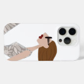 Coques Case-Mate iPhone Profitez de la carte d'illustration de mode douce  (Verso (horizontal))