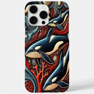 Coques iPhone 16 Pro Max Profondeurs dynamiques : Baleines en Harmonie