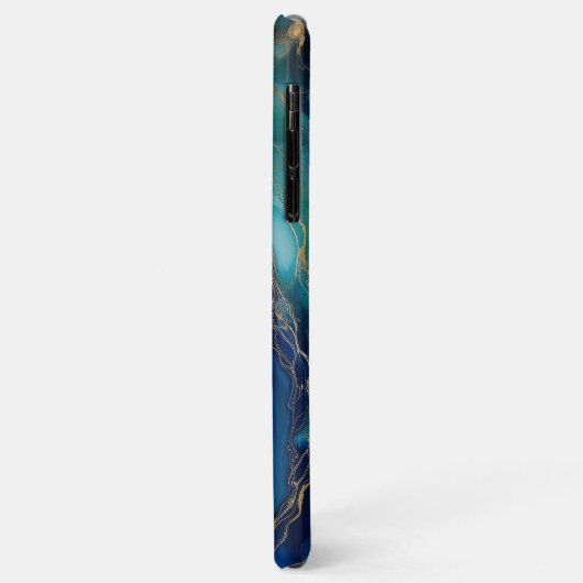 Coques Case-Mate iPhone Profondeurs turquoises : Océan Abstrait en bleu et (Dos/Gauche)