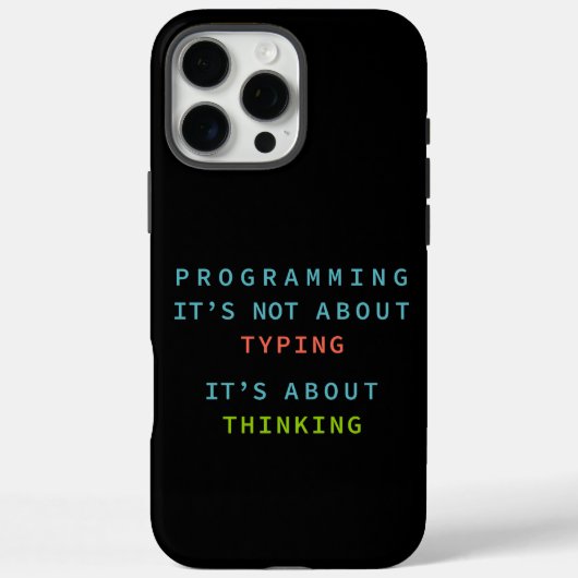 Coques Case-Mate iPhone Programming Thinking - Black Background Tech Quote (Verso)