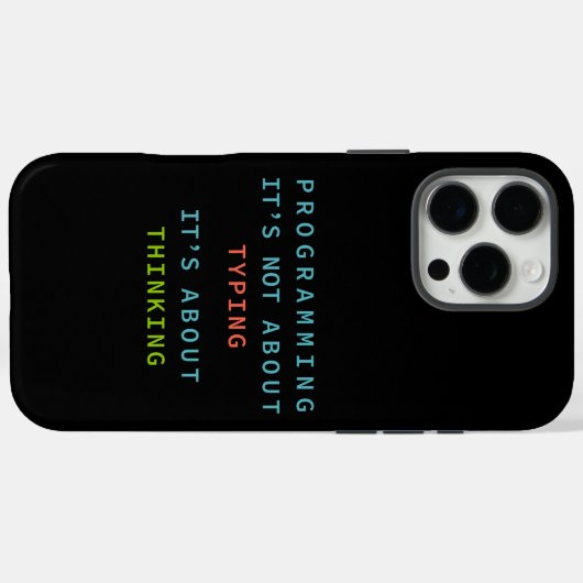 Coques Case-Mate iPhone Programming Thinking - Black Background Tech Quote (Verso (horizontal))