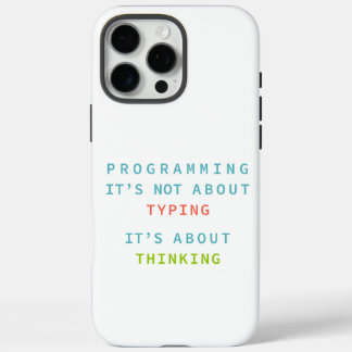 Coques iPhone 16 Pro Max Programming Thinking Logic Code Developer Quote Gi