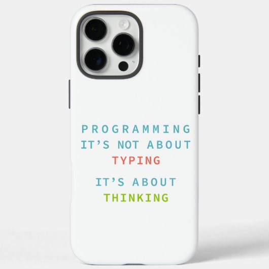 Coques Case-Mate iPhone Programming Thinking Logic Code Developer Quote Gi (Verso)
