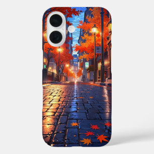 Coques iPhone 16 Promenade d'automne en soirée