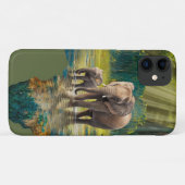 Coques Case-Mate iPhone Promenade des éléphants dans les eaux africaines (Dos (Horizontal))