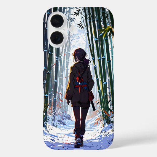 Coques Case-Mate iPhone Promenade en bambou neigeux (Verso)