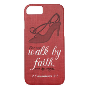 Coque iPhone 8/7 Promenade par citation de vers de bible de 5:7 de