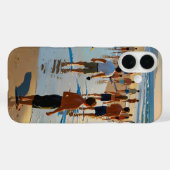 Coques Case-Mate iPhone Promenade sur la plage bondée (Verso (horizontal))