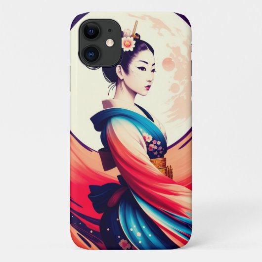 Coques Case-Mate iPhone Promenez-Vous Au Lune Japonaise Geisha (Dos)