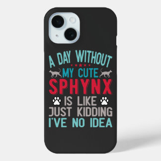 Coque Pour iPhone 15 Propriétaire Canadien De Chat Sphynx Sans Cheveux 