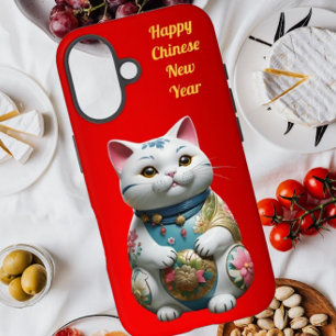 Coques iPhone 16 Prospérité Fortune Chat Nouvel An Chinois