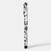 Coques Case-Mate iPhone Protea Floral Block Imprimer Millefleur noir blanc (Verso / Gauche)