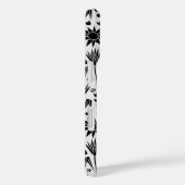 Coques Case-Mate iPhone Protea Floral Block Imprimer Millefleur noir blanc (Verso / Droite)