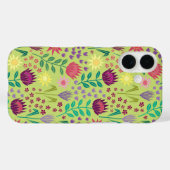 Coques Case-Mate iPhone Protea Floral Block Imprimer Millefleur vert pâle (Verso (horizontal))
