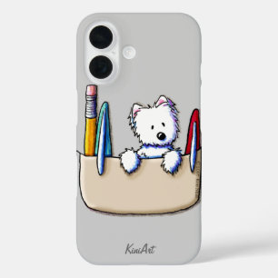 Coques iPhone 16 Protecteur de poche KiniArt Westie