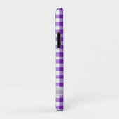 Coques Case-Mate iPhone proue sur en vichy violet et blanc (Dos/Droite)