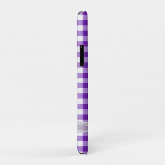 Coques Case-Mate iPhone proue sur en vichy violet et blanc (Dos/Droite)