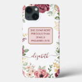 Coques Case-Mate iPhone Proverbes 31 Élégante fleur rose pastel (Verso)
