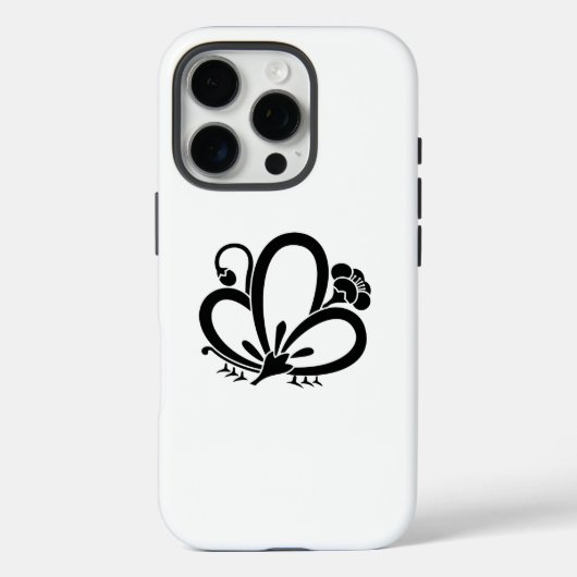 Coques Case-Mate iPhone Prunier en fleurs en forme de papillon ombré (Verso)