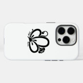 Coques Case-Mate iPhone Prunier en fleurs en forme de papillon ombré (Verso (horizontal))
