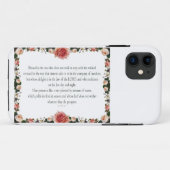 Coques Case-Mate iPhone Psaume 1 avec Flower Borders (Dos (Horizontal))