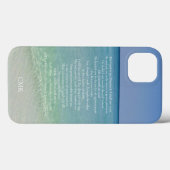 Coques Case-Mate iPhone Psaume 23 Bible Verse Belle Plage Monogramme (Verso (horizontal))