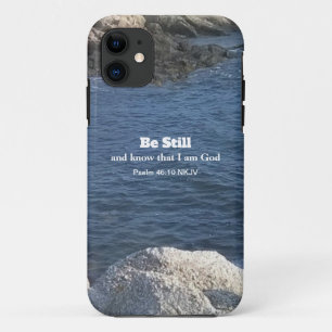 Case-Mate iPhone Case Psaume 46:10 Be Still Photo of Ocean Christian Blu