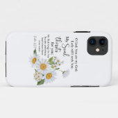 Coques Case-Mate iPhone Psaume 63:1 Écriture Bible Chamomile Fleurs (Dos (Horizontal))