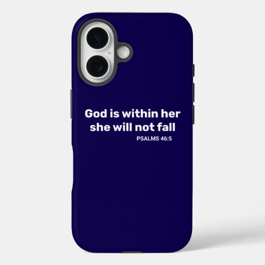 Coques Case-Mate iPhone Psaumes 46:5 Dieu est dans son verset biblique (Verso)