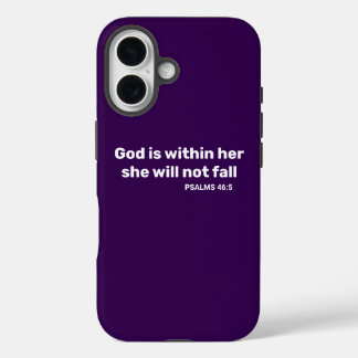 Coques iPhone 16 Psaumes 46:5 Dieu est dans son verset biblique