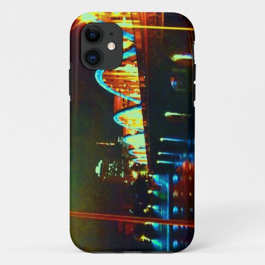 Coques Case-Mate iPhone 🌌 🌉 🌙 Psychedelic City Nightscape Fabrique (Dos)