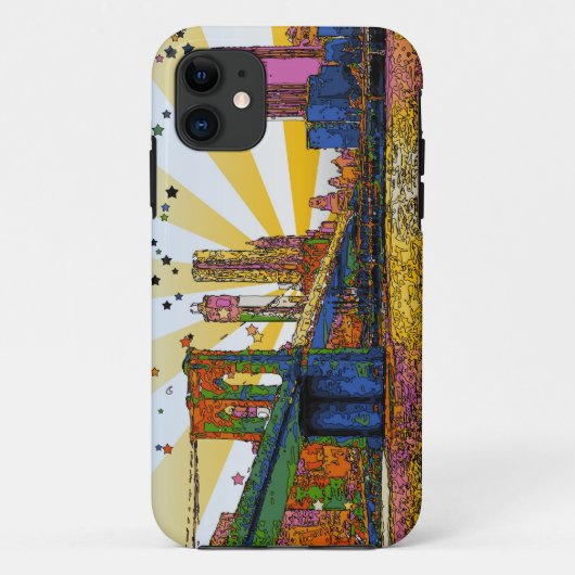 Coques Case-Mate iPhone Psychedelic New York City : Brooklyn Bridge, WTC # (Dos)