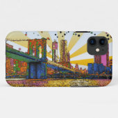 Coques Case-Mate iPhone Psychedelic New York City : Brooklyn Bridge, WTC # (Dos (Horizontal))