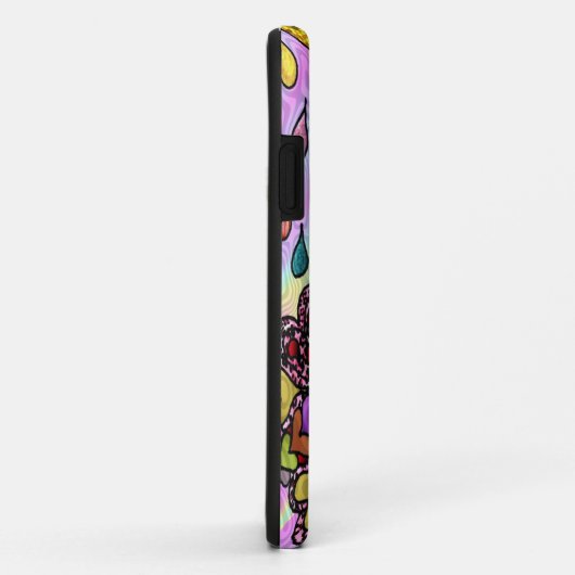 Coques Case-Mate iPhone Psychédélic Rainbow Heart (Dos/Droite)