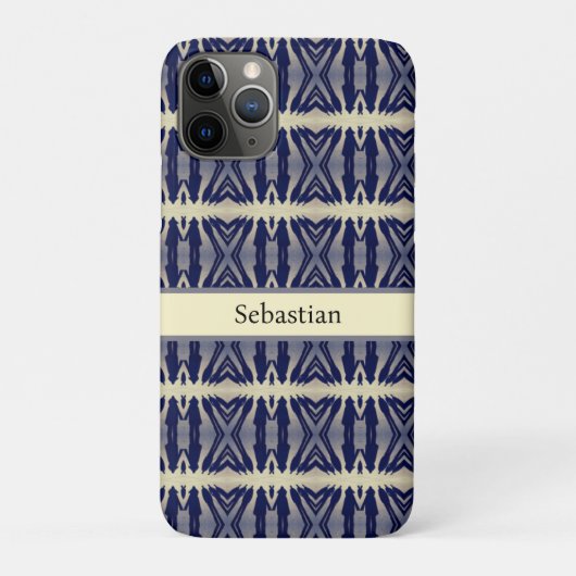 Coques Case-Mate iPhone Psychedelic Shadow People in Navy, coutume (Dos)