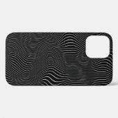 Coques Case-Mate iPhone Psychedelic Wavy : Arrière - plan noir blanc (Verso (horizontal))