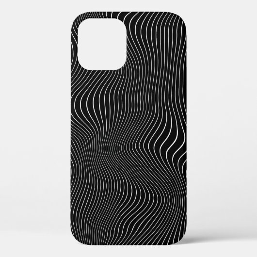 Coques Case-Mate iPhone Psychedelic Wavy : Arrière - plan noir blanc (Verso)