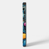 Coques Case-Mate iPhone Psychédélique colorée brillant Motif Abstrait (Verso / Gauche)