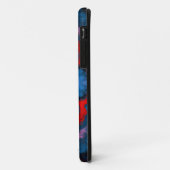 Coques Case-Mate iPhone Psychédélique Hippie Fleur Bleu et Rouge (Dos/Gauche)