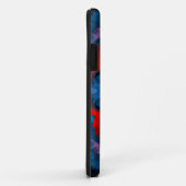 Coques Case-Mate iPhone Psychédélique Hippie Fleur Bleu et Rouge (Dos/Droite)