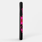 Coques Case-Mate iPhone Psychédélique Hippie Fleur rose et noir (Dos/Droite)