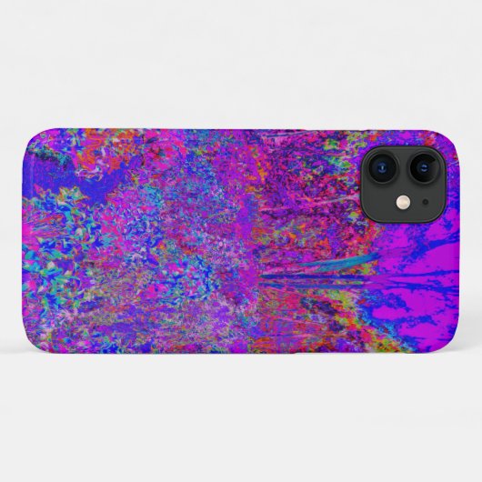 Coques Case-Mate iPhone Psychédélique Impressionniste Paysage Violet (Dos (Horizontal))