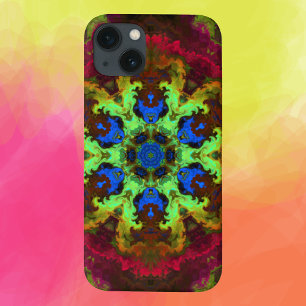 Case-Mate iPhone Case Psychédélique Mandala Fleur Vert Bleu et Rouge