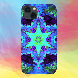 Case-Mate iPhone Case Psychédélique Mandala Flower bleu vert et violet