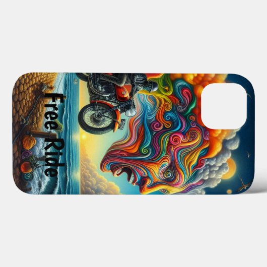 Coques Case-Mate iPhone Psychedélique Motorcycle Dreamscape (Verso (horizontal))