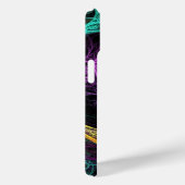 Coques Case-Mate iPhone Psychodelic violet jaune et vert design (Verso / Droite)