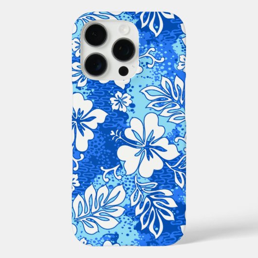 Coques Case-Mate iPhone Pua Aloha Hawaiian Heart Formé Hibiscus Bleu (Verso)