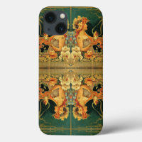 Publicité Art nouveau chocolat chaud floral
